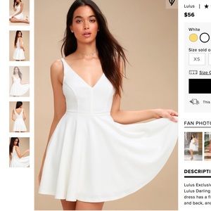 White Darling Delight Skater Dress